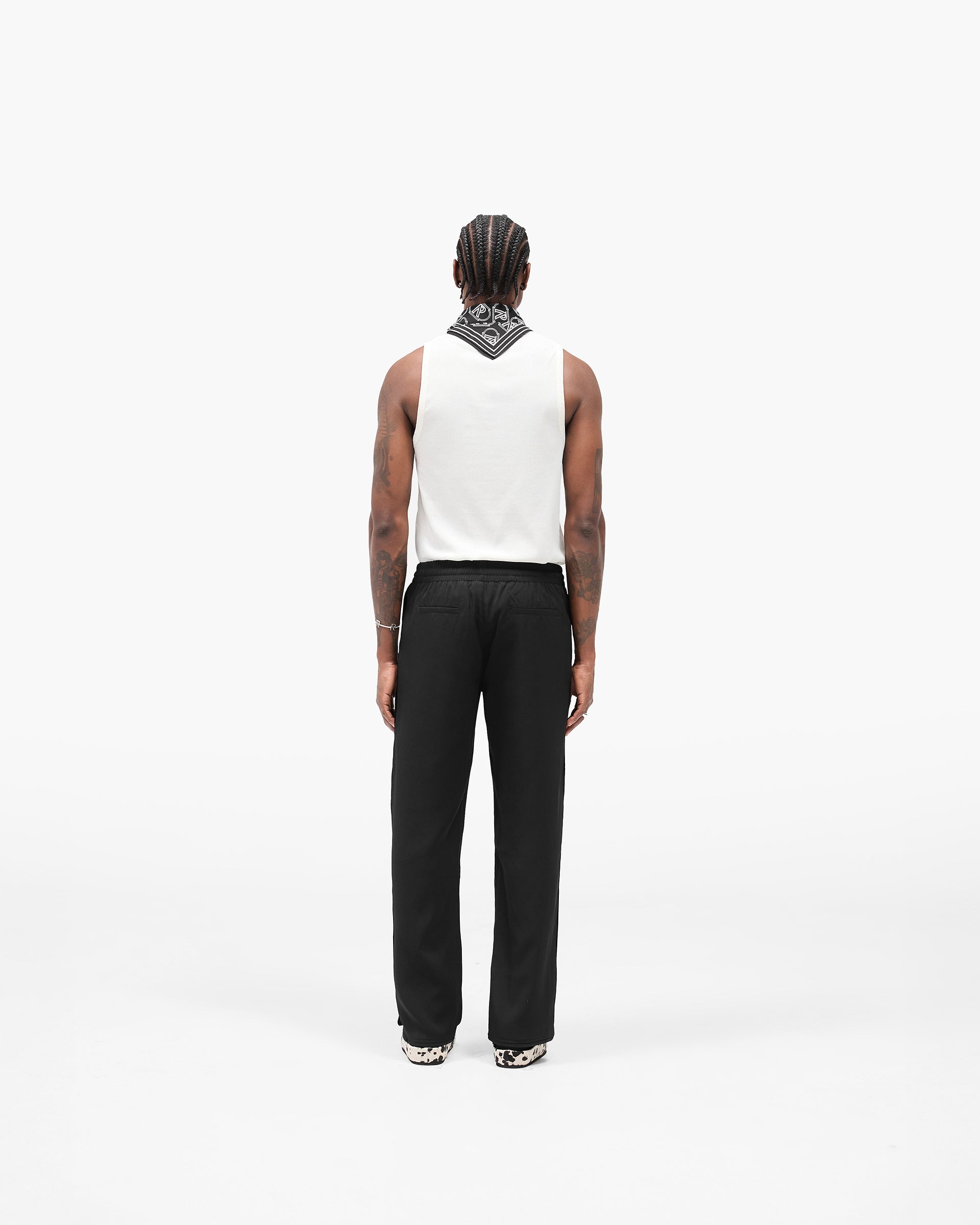 Piped Track Pant - Jet Black