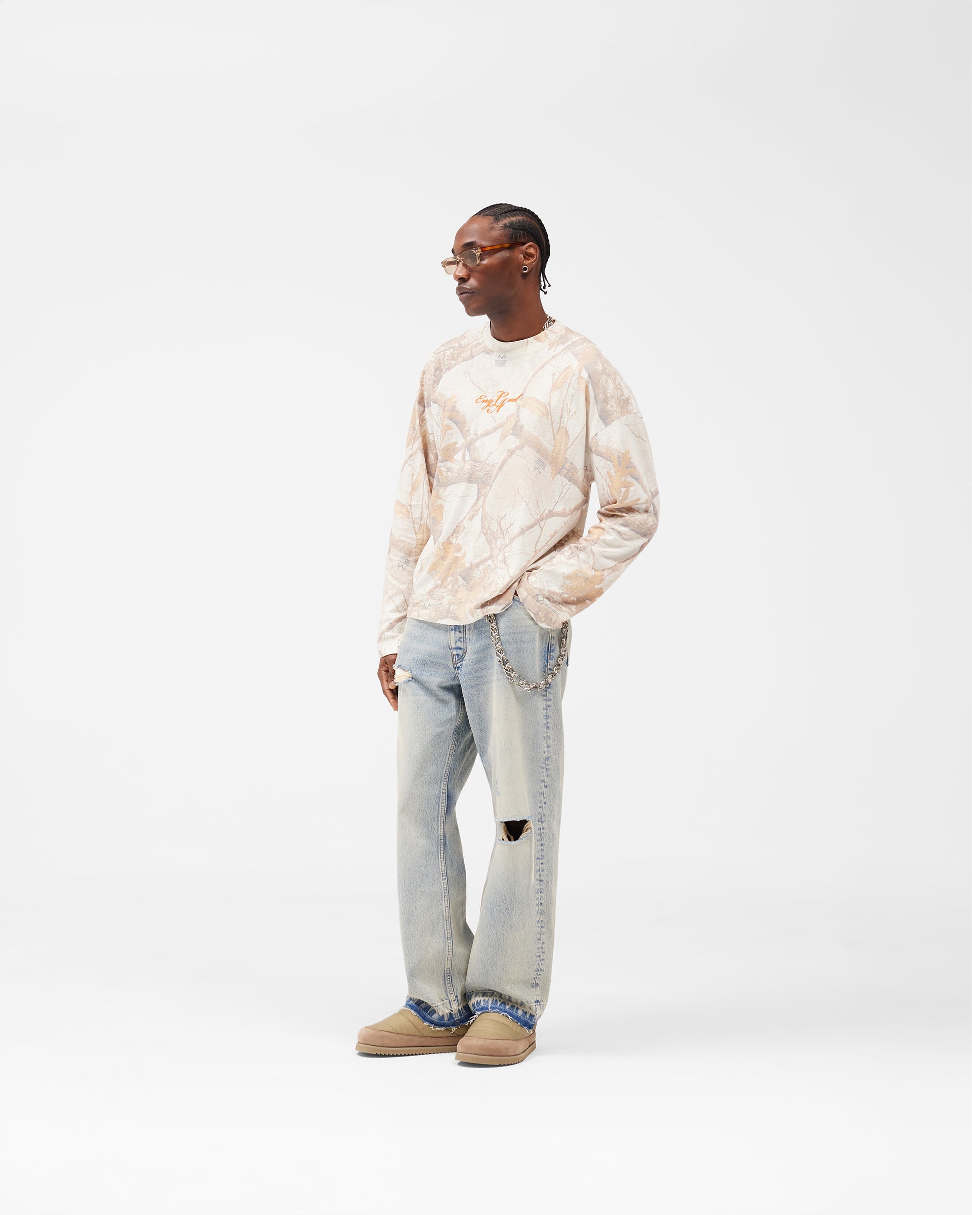 EngLAnd Long Sleeve T-Shirt - Washed White Realtree®