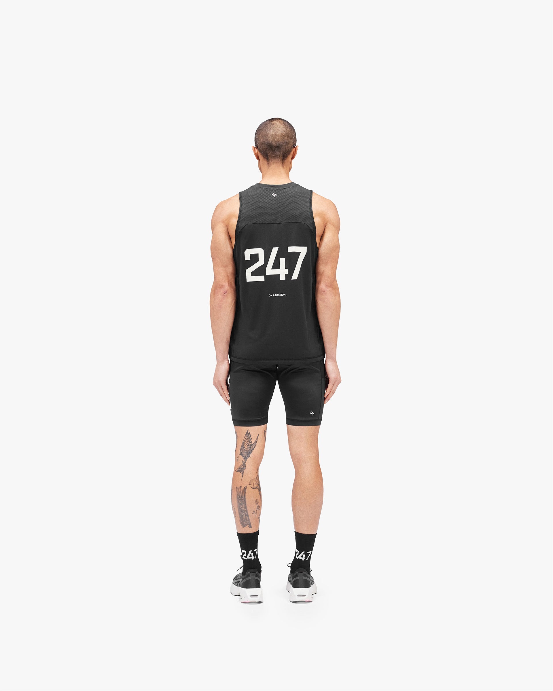 247 Numbers Vest - Jet Black