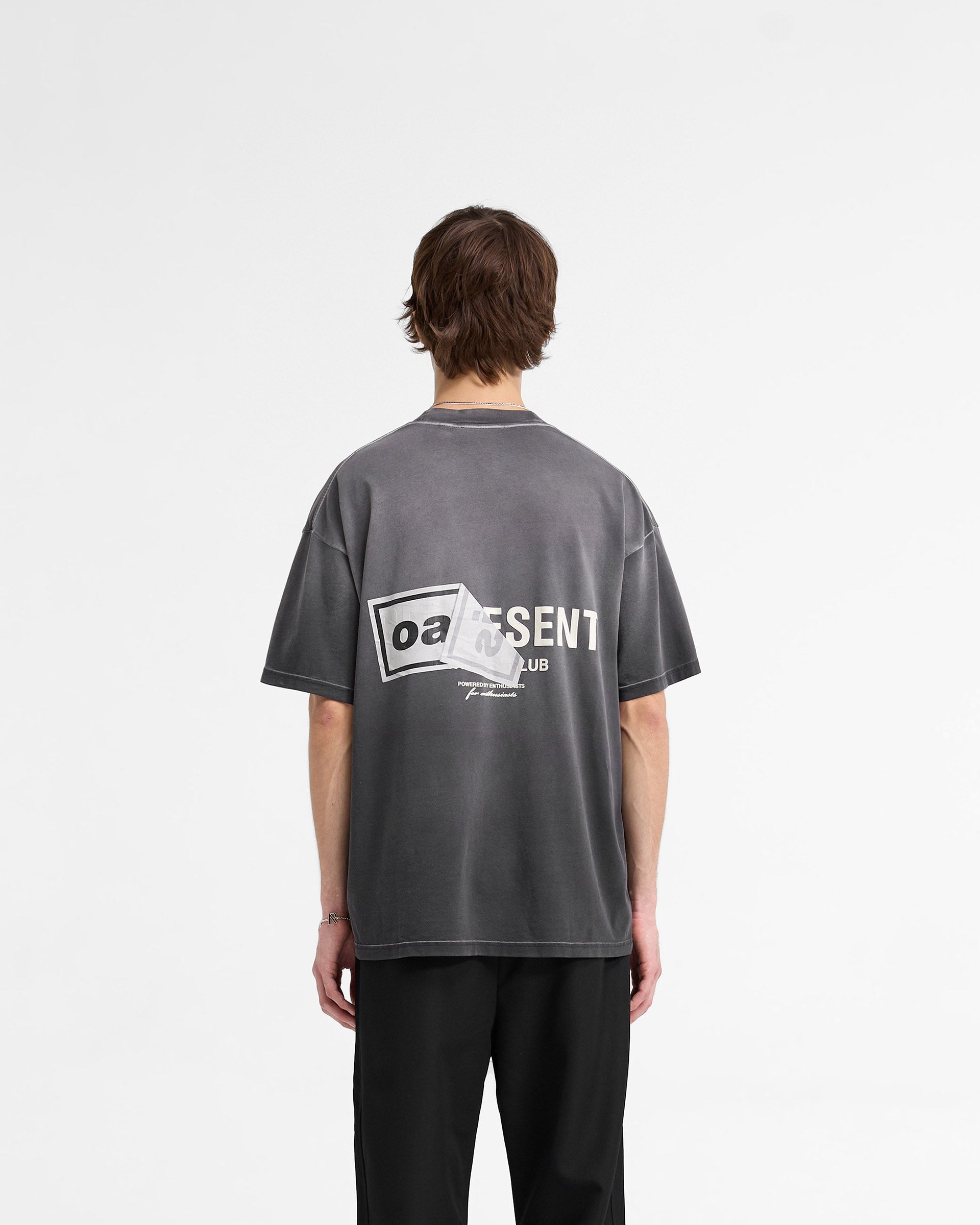 Represent X Oasis Owners Club T-Shirt | Stained Black | REPRESENT