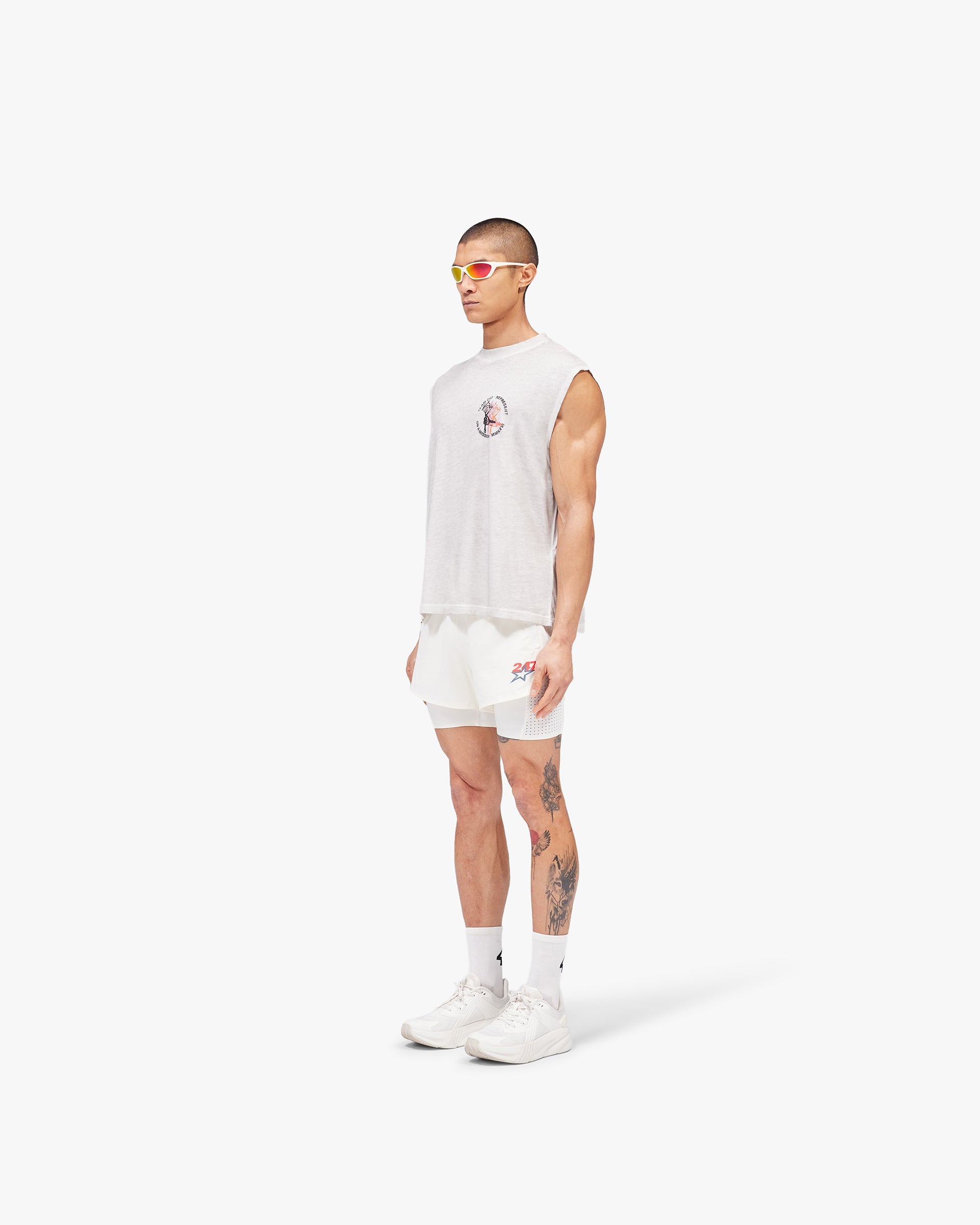 247 Torch Boxy Tank - Bleach Wash