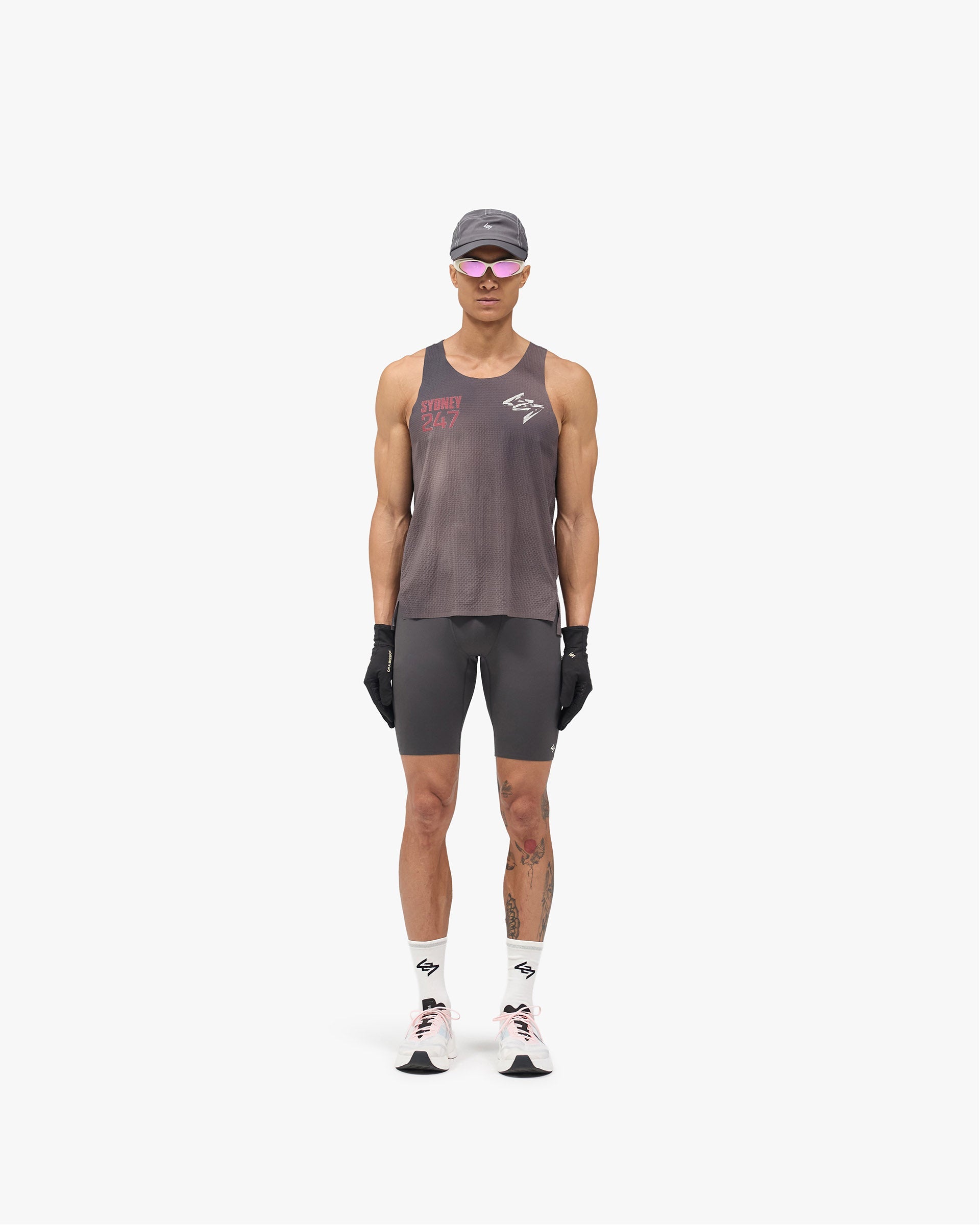 247 Sydney Singlet - Washed Grey