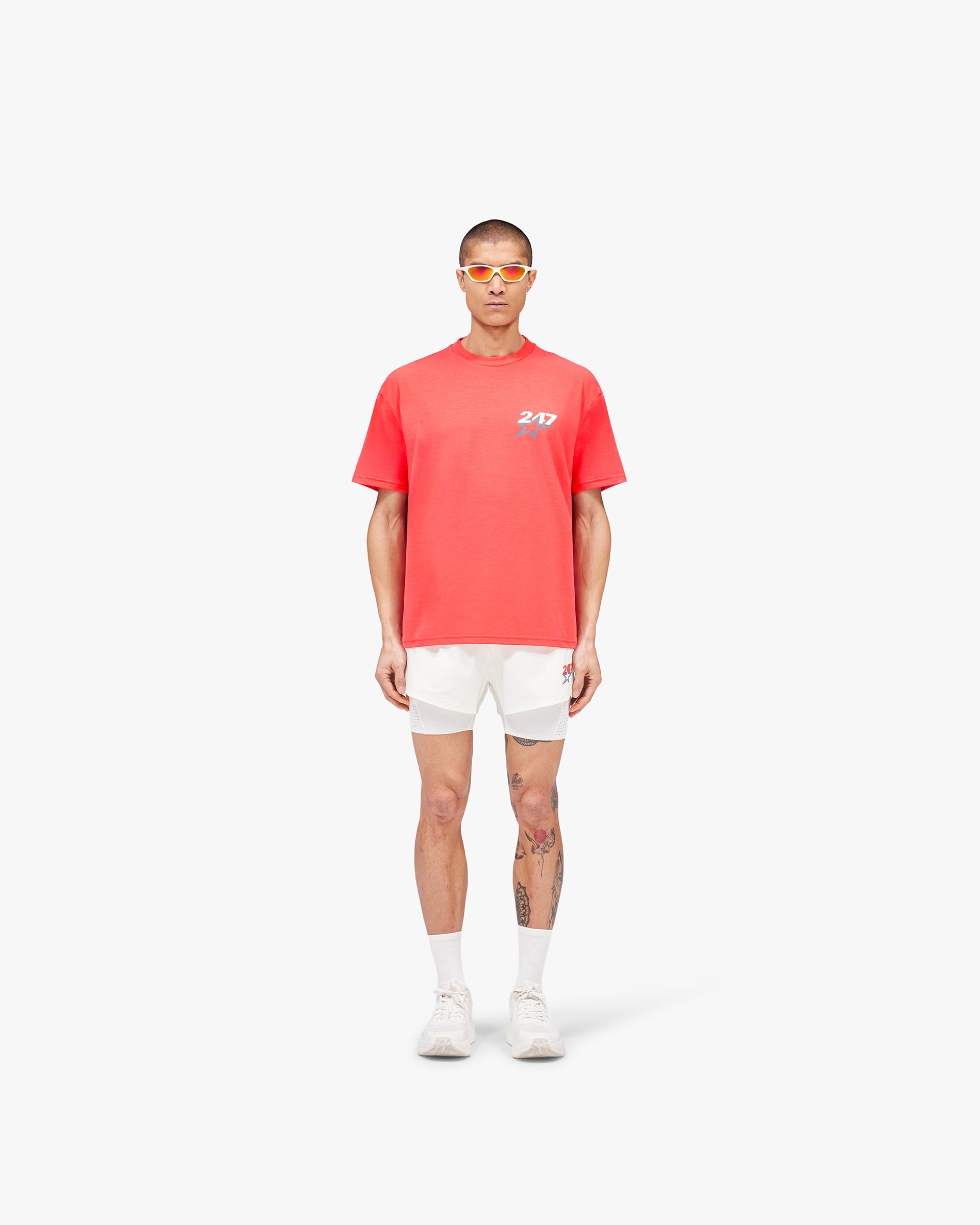 Team 247 Star Oversized T-Shirt - Racing Red