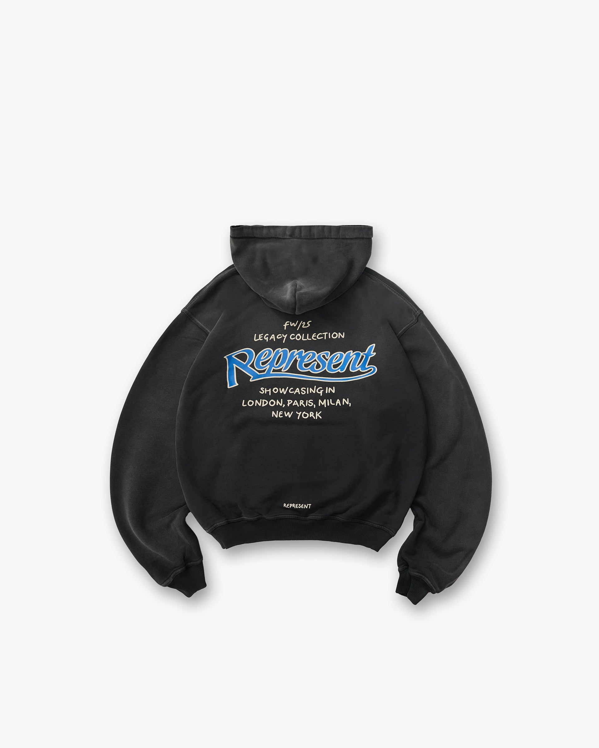 Represent Showcasing Hoodie - Stained Black