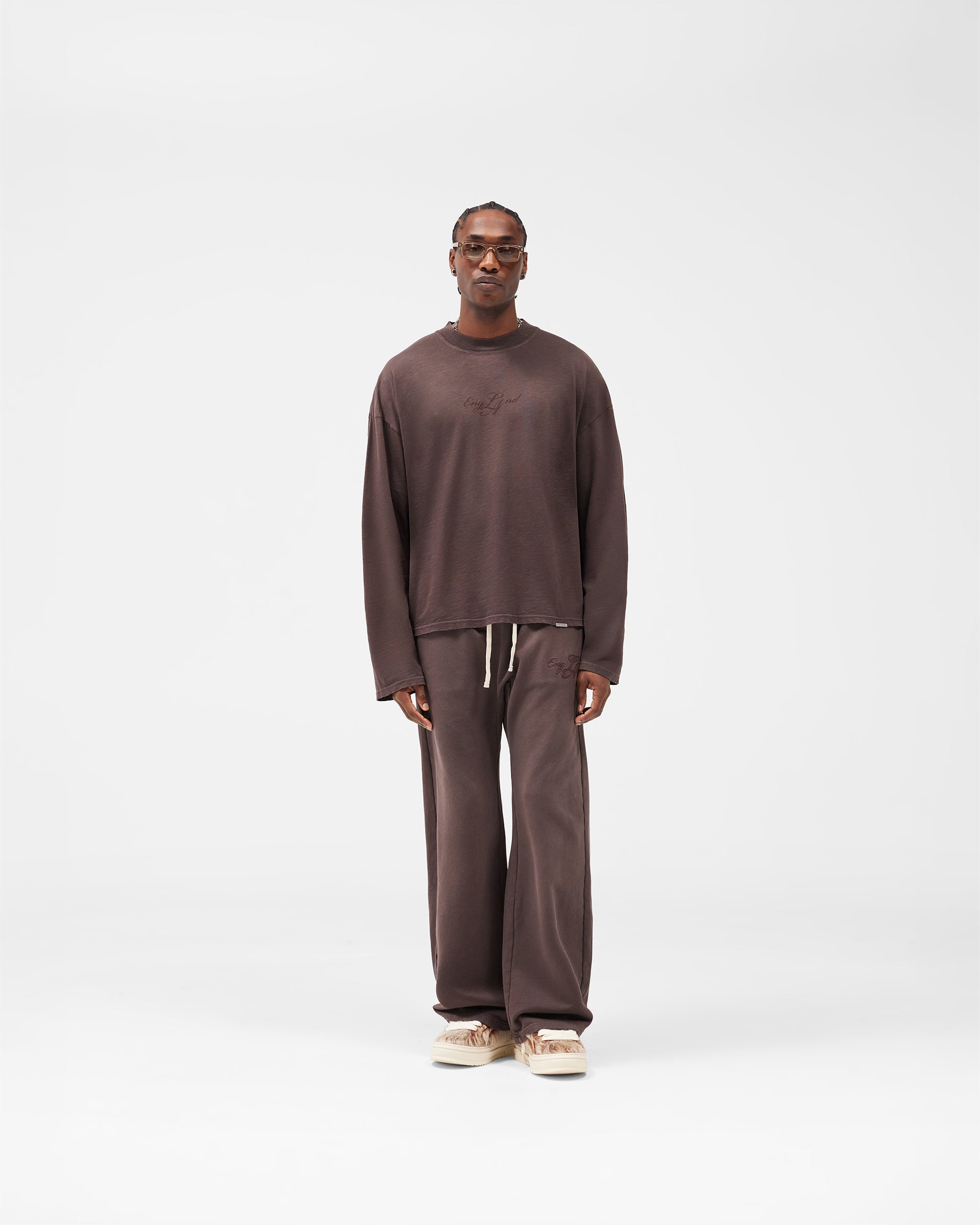 EngLAnd Long Sleeve T-Shirt - Washed Brown