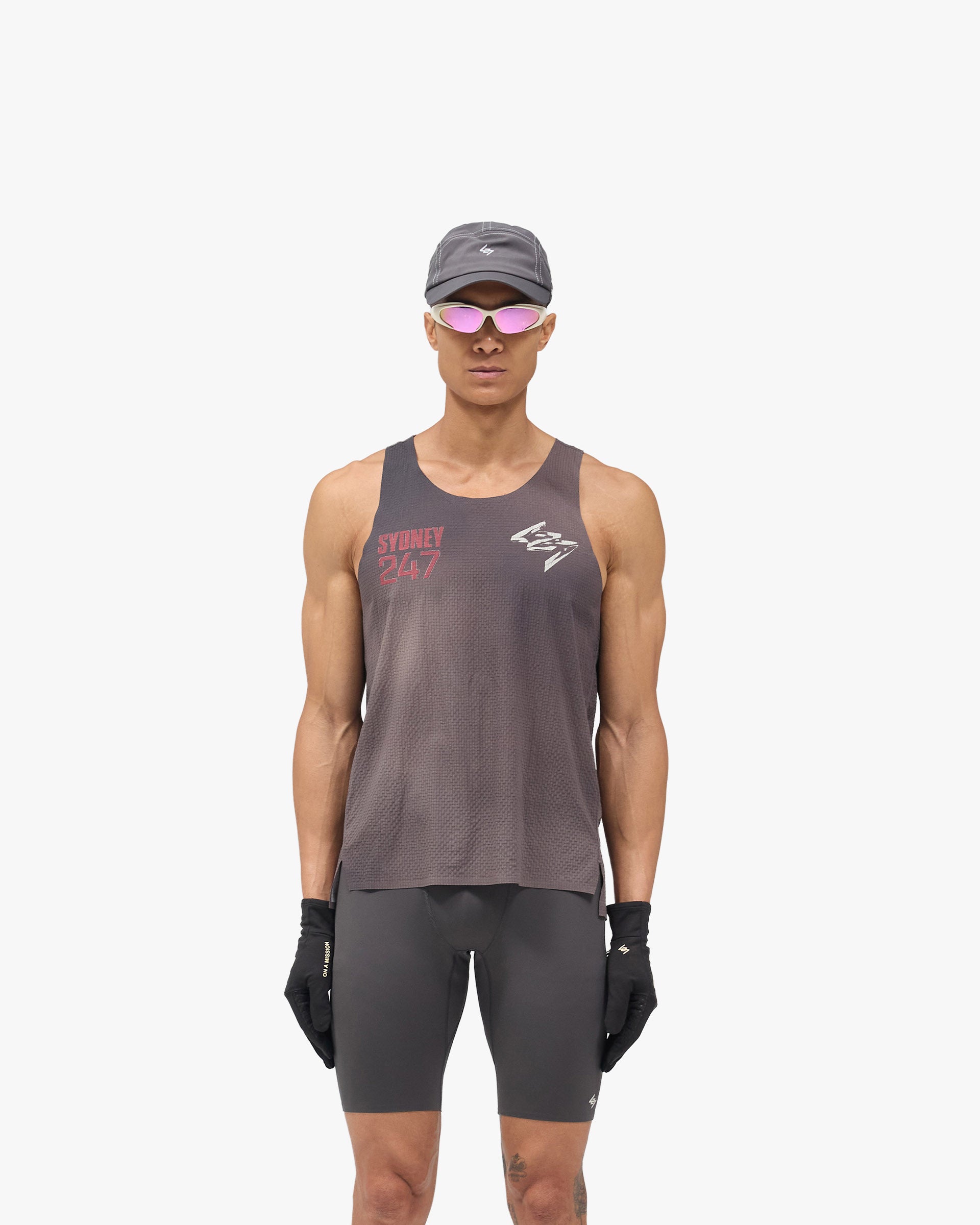247 Sydney Singlet - Washed Grey