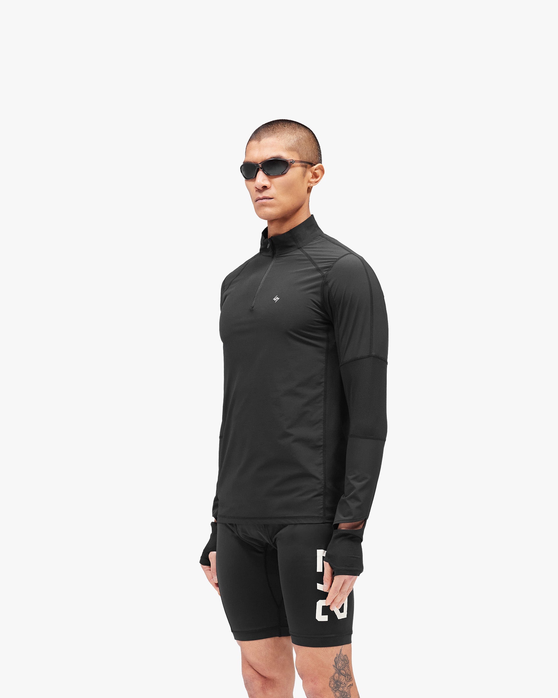 247 Run Quarter Zip - Jet Black
