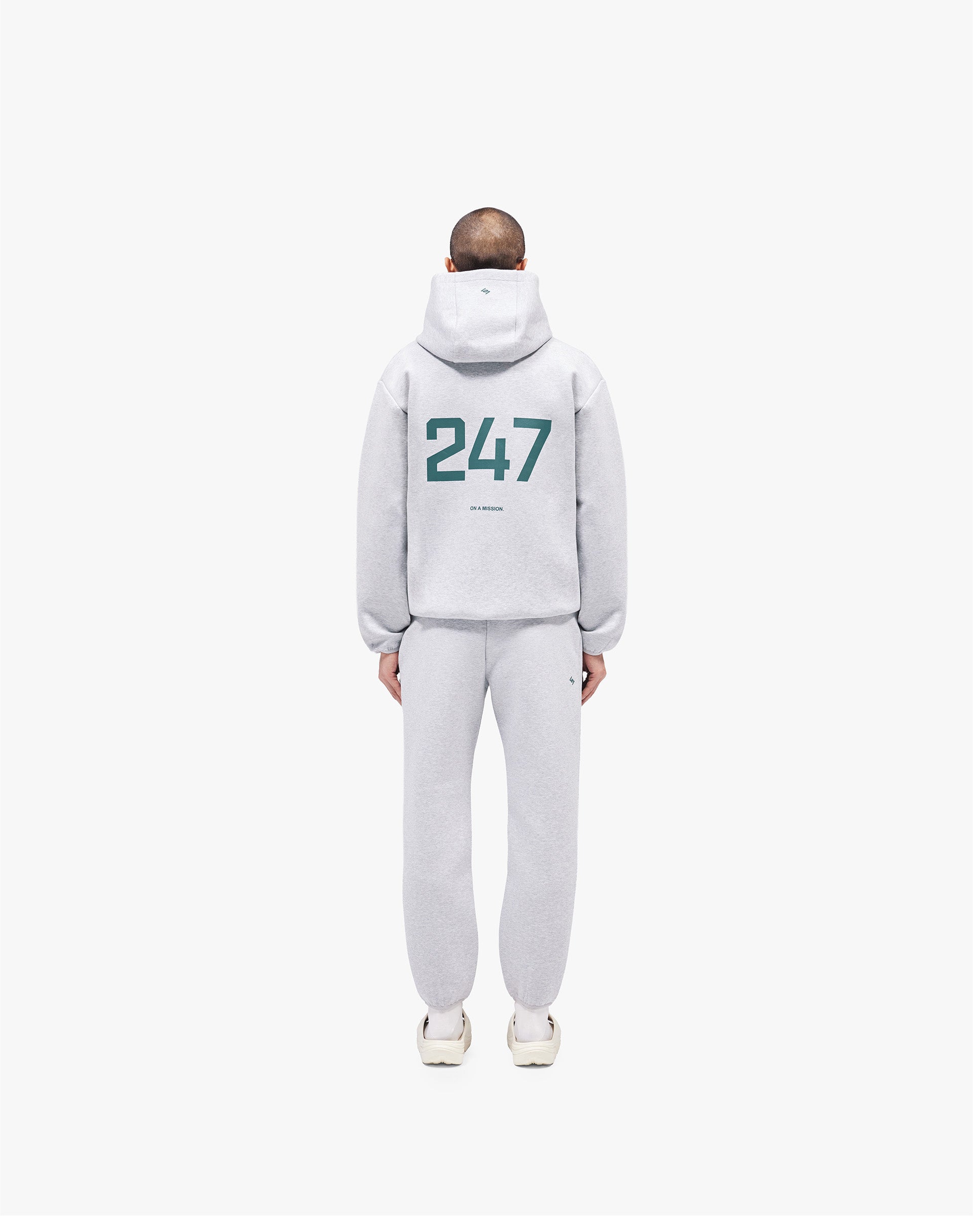 247 Form Zip Hoodie - Grey Marl