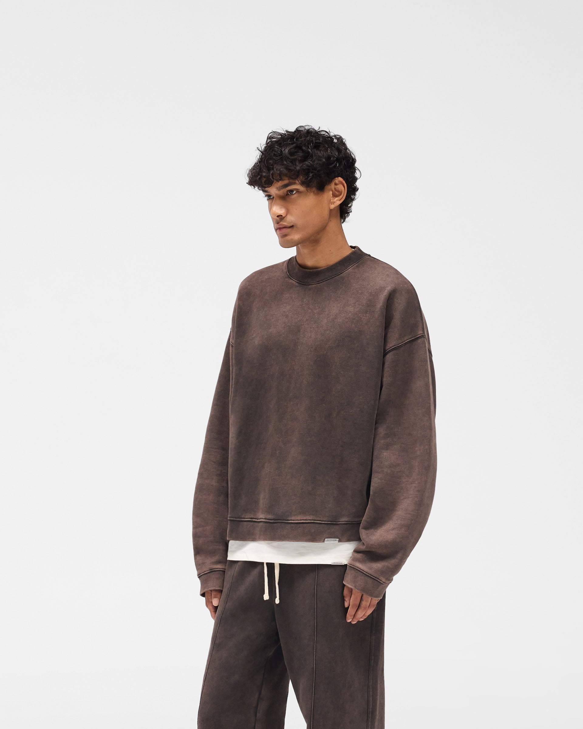 Initial Boxy Sweater - Coffee