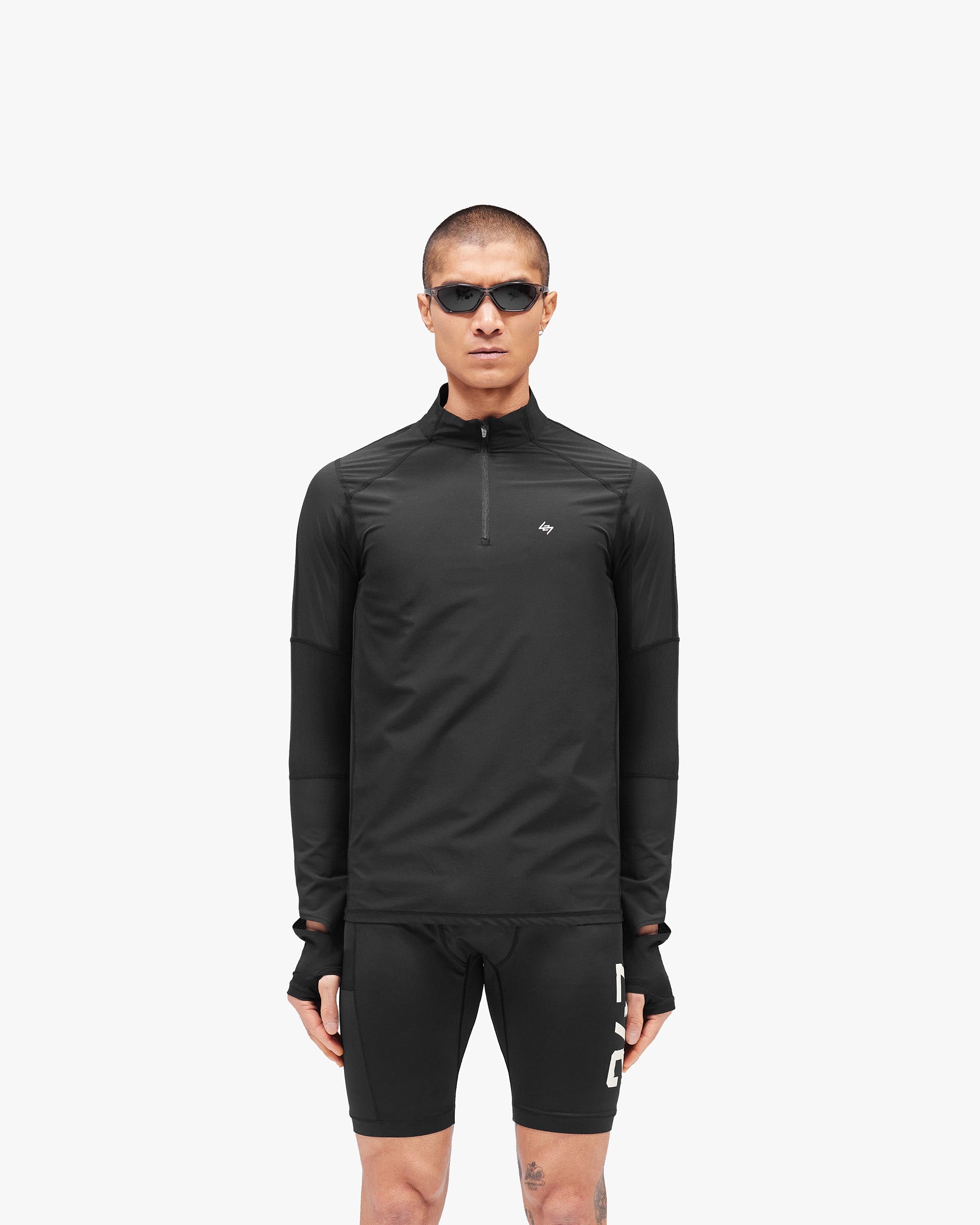247 Run Quarter Zip - Jet Black