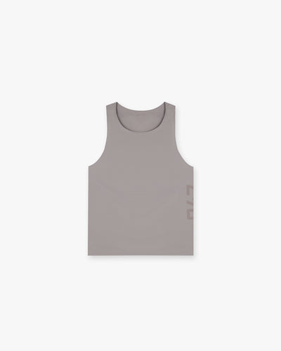 Front product image of a mens grey singlet on a plain white background | 247 Singlet in Cinder | Oversized cotton t-shirt with ribbed crewneck | 247 T-Shirts | Represent Clo