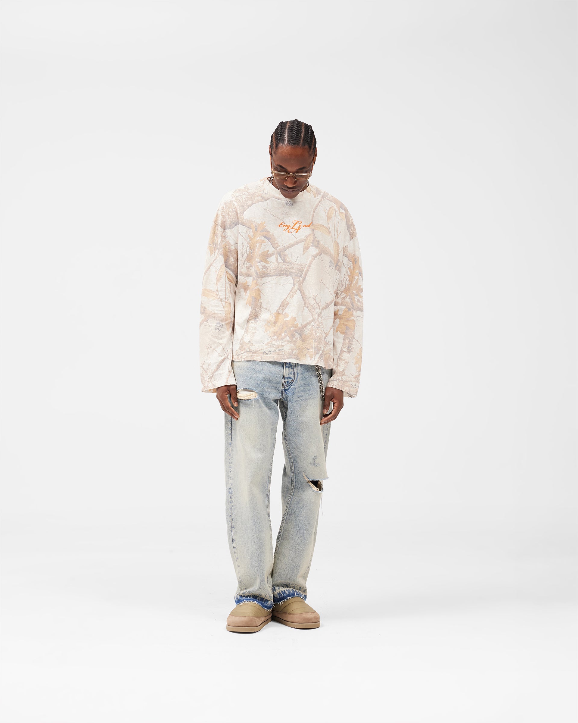 EngLAnd Long Sleeve T-Shirt - Washed White Realtree®