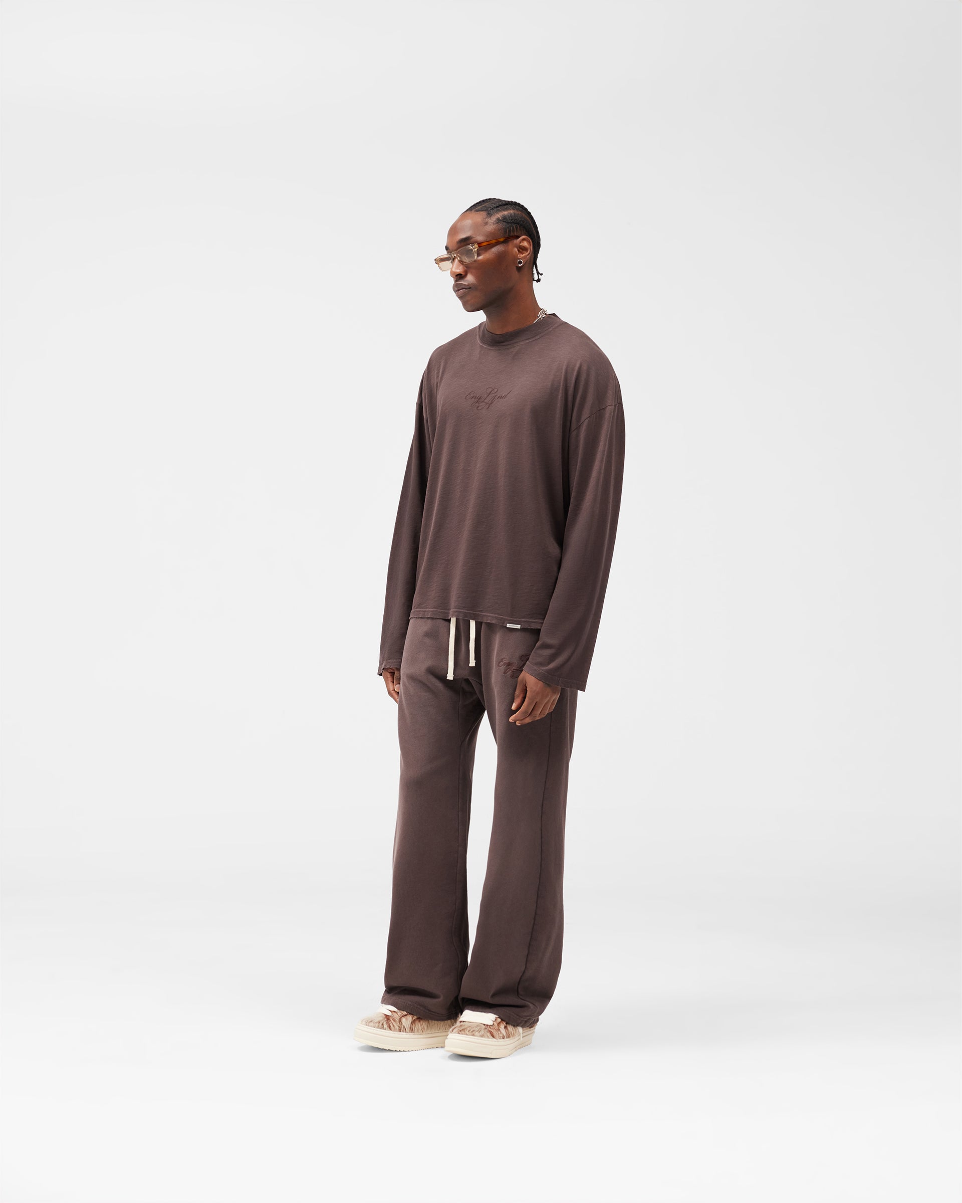 EngLAnd Long Sleeve T-Shirt - Washed Brown
