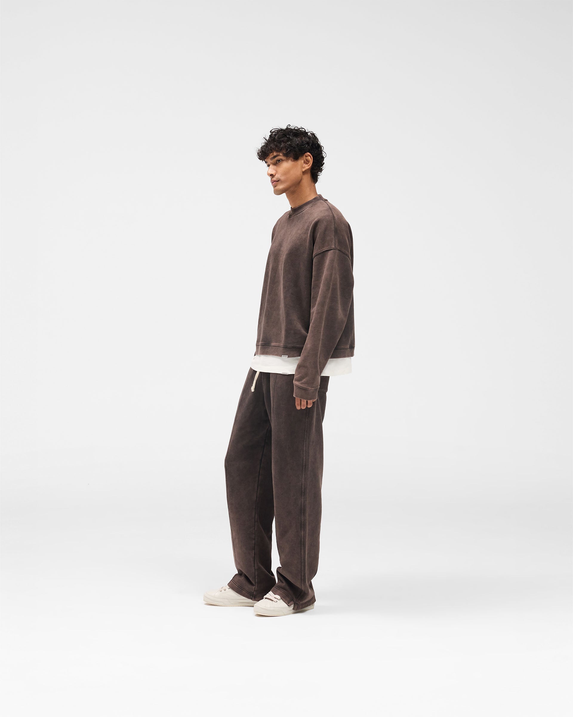 Initial Boxy Sweater - Coffee