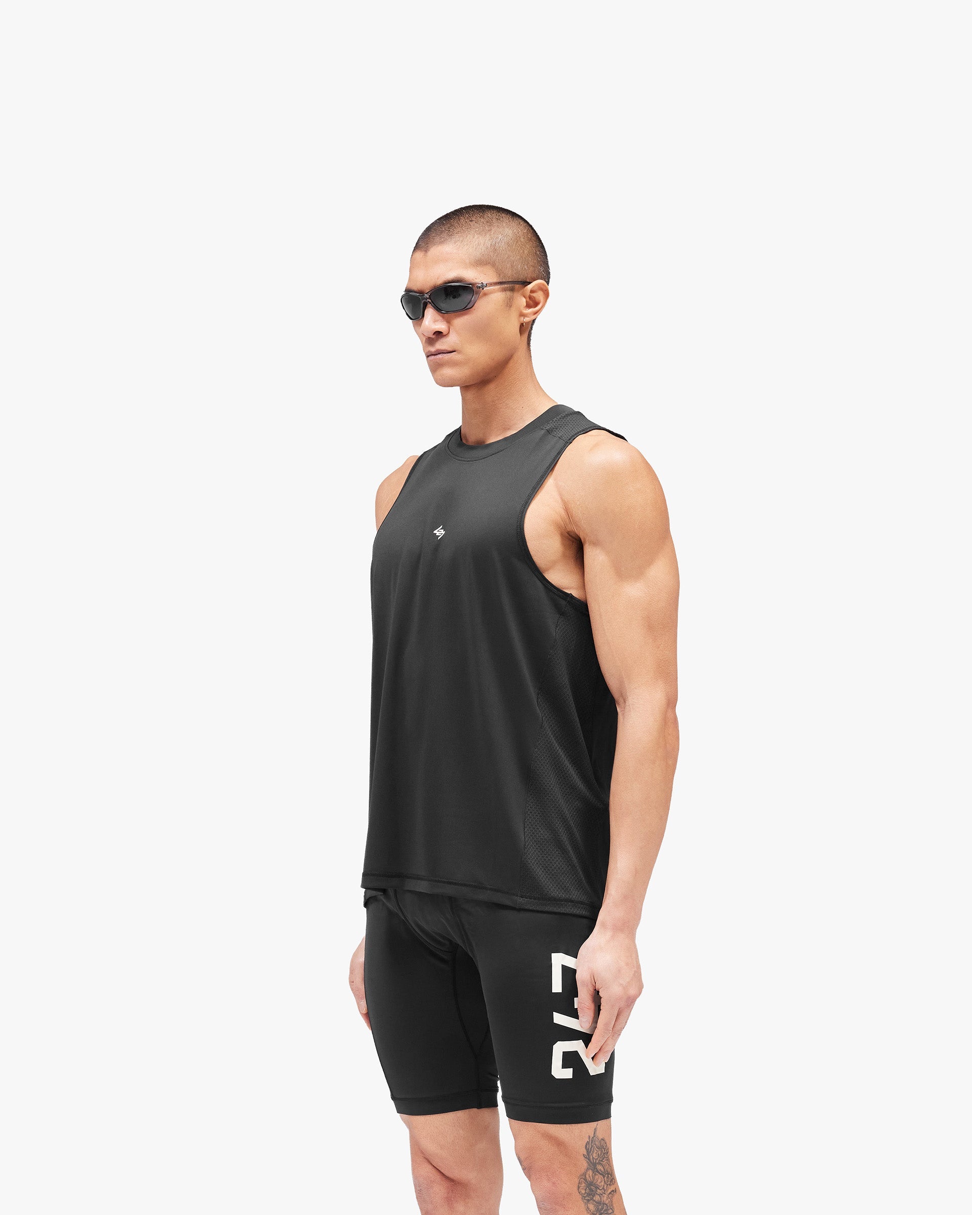 247 Numbers Vest - Jet Black